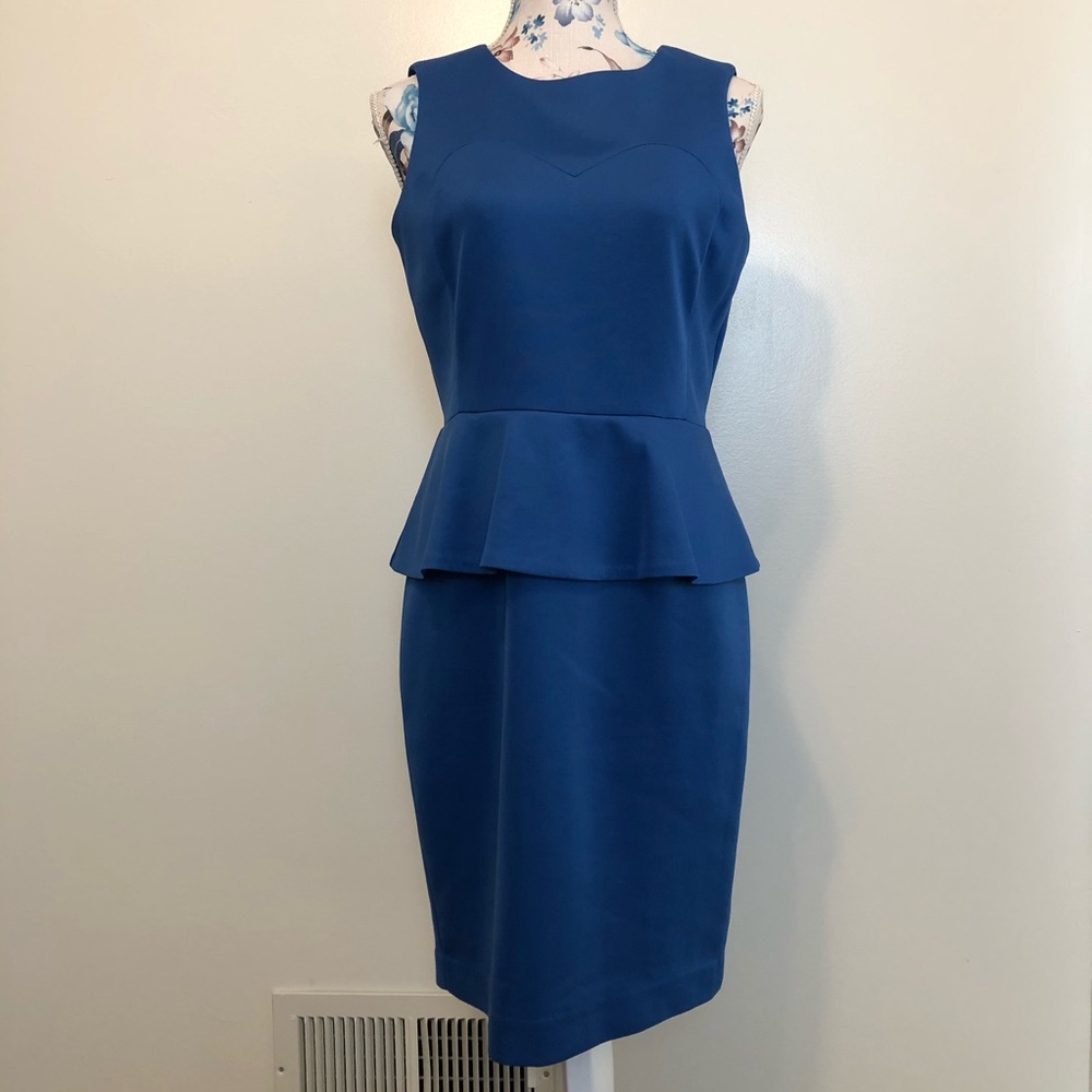Nine West blue heart sleeveless stitched bust sz 6